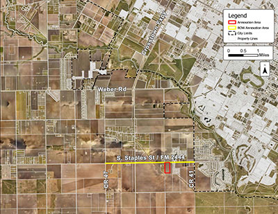 Caroline Heights and FM 2444 Annexation Location Map