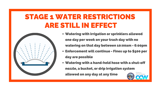 Stage 1 Drought Restrictions