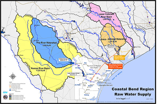 Coastal Bend Region Raw Water Supply Map