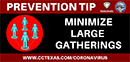 Preview of Prevention Tip:
                    Avoid Large Crowds