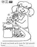 Preview of Handwashing Girl
                    Coloring Page