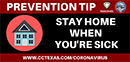 Preview of Prevention Tip:
                    Stay Home Graphic